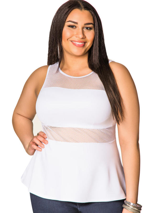 flattering tops for big bust white